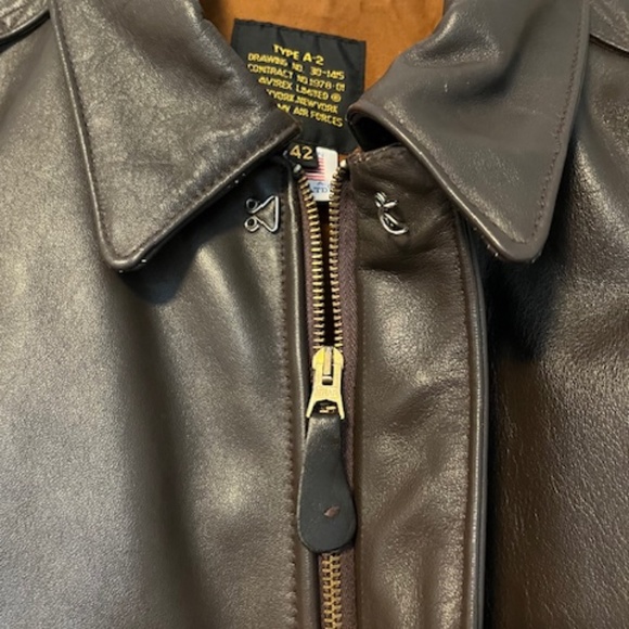 AVIREX LIMITED US ARMY AIR FORCES A-2 HORSEHIDE BOMBER JACKET SIZE 42 - Picture 3 of 7